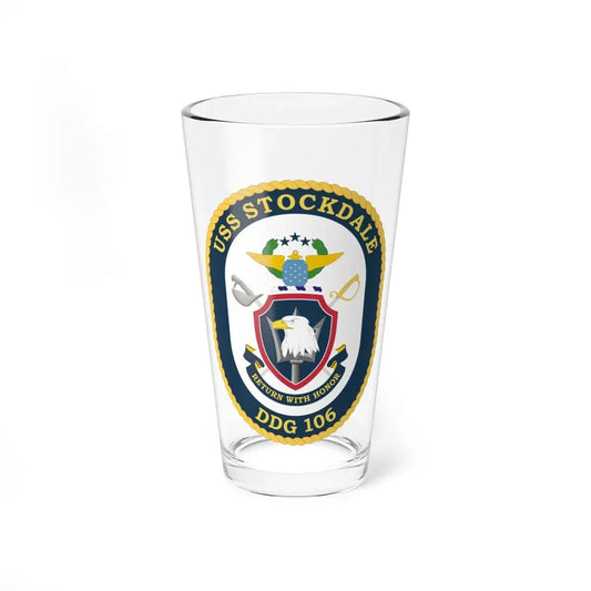 USS Stockdale COA (U.S. Navy) Pint Glass 16oz 16oz - Go Mug Yourself