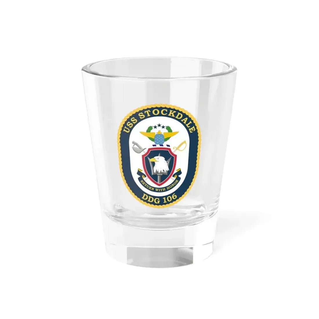USS Stockdale COA (U.S. Navy) Shot Glass 1.5oz 1.5oz - Go Mug Yourself