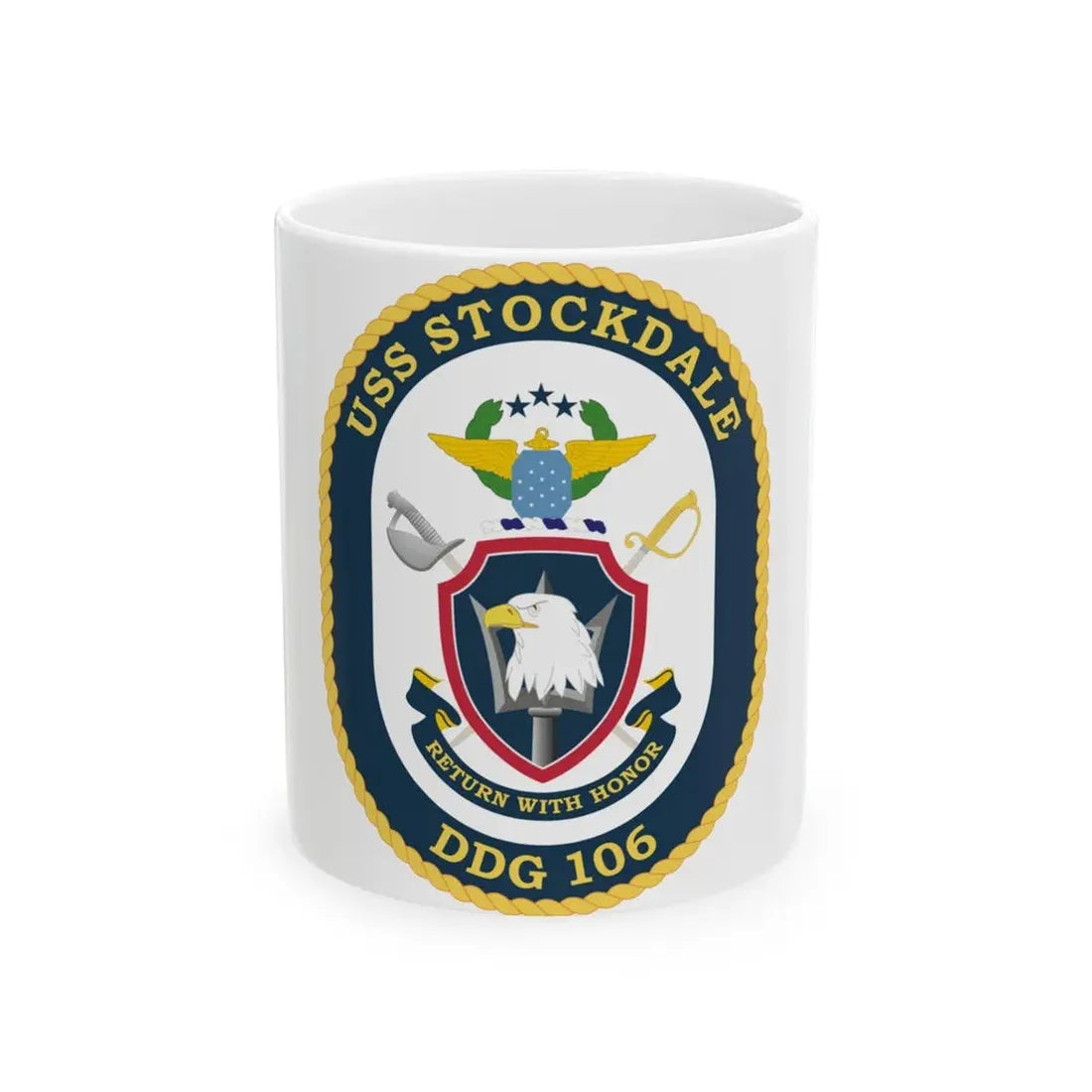 USS Stockdale COA (U.S. Navy) White Coffee Mug 11oz - Go Mug Yourself