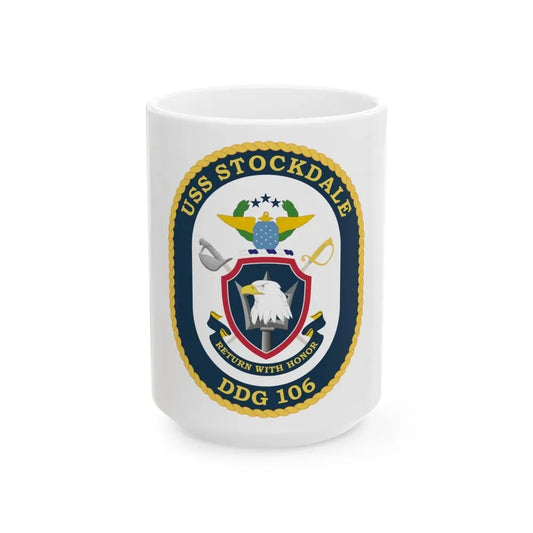 USS Stockdale COA (U.S. Navy) White Coffee Mug 15oz - Go Mug Yourself