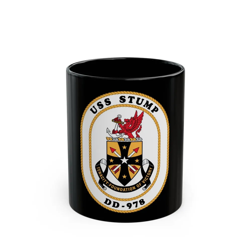 USS Stump DD 978 (U.S. Navy) Black Coffee Mug-11oz-Go Mug Yourself