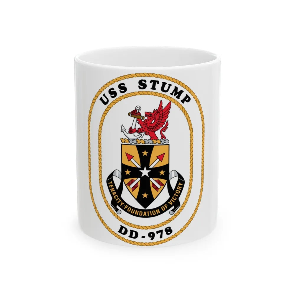 USS Stump DD 978 (U.S. Navy) White Coffee Mug-11oz-Go Mug Yourself