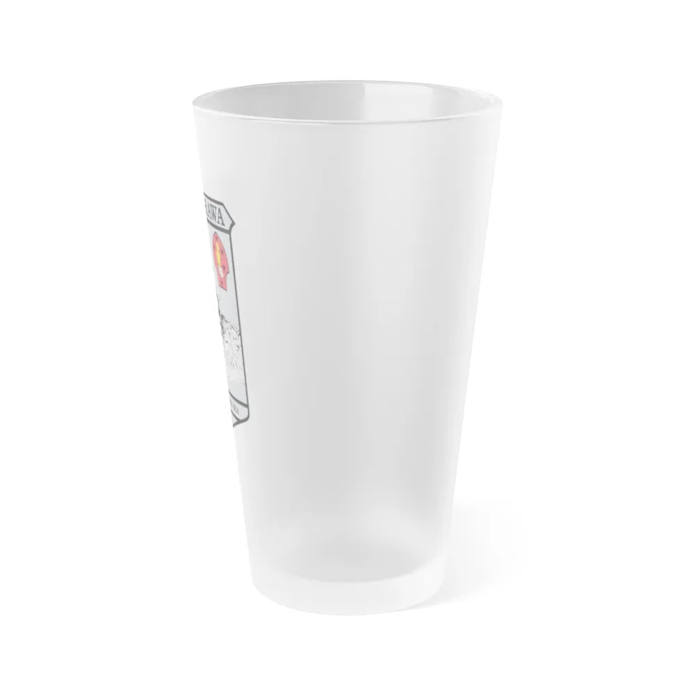 USS Tarawa Eagle Of The Sea LHA 1 BIN 1224 (U.S. Navy) Frosted Pint Glass 16oz-Go Mug Yourself