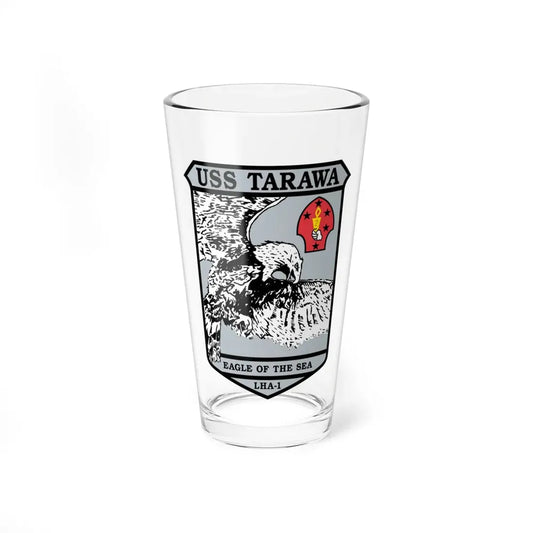USS Tarawa Eagle Of The Sea LHA 1 BIN 1224 (U.S. Navy) Pint Glass 16oz 16oz - Go Mug Yourself
