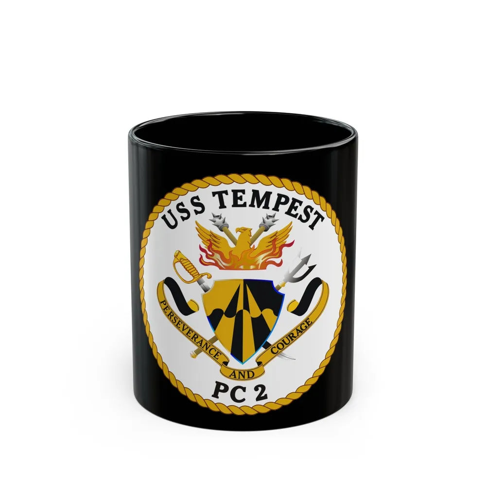 USS Tempest PC 2 (U.S. Navy) Black Coffee Mug-11oz-Go Mug Yourself