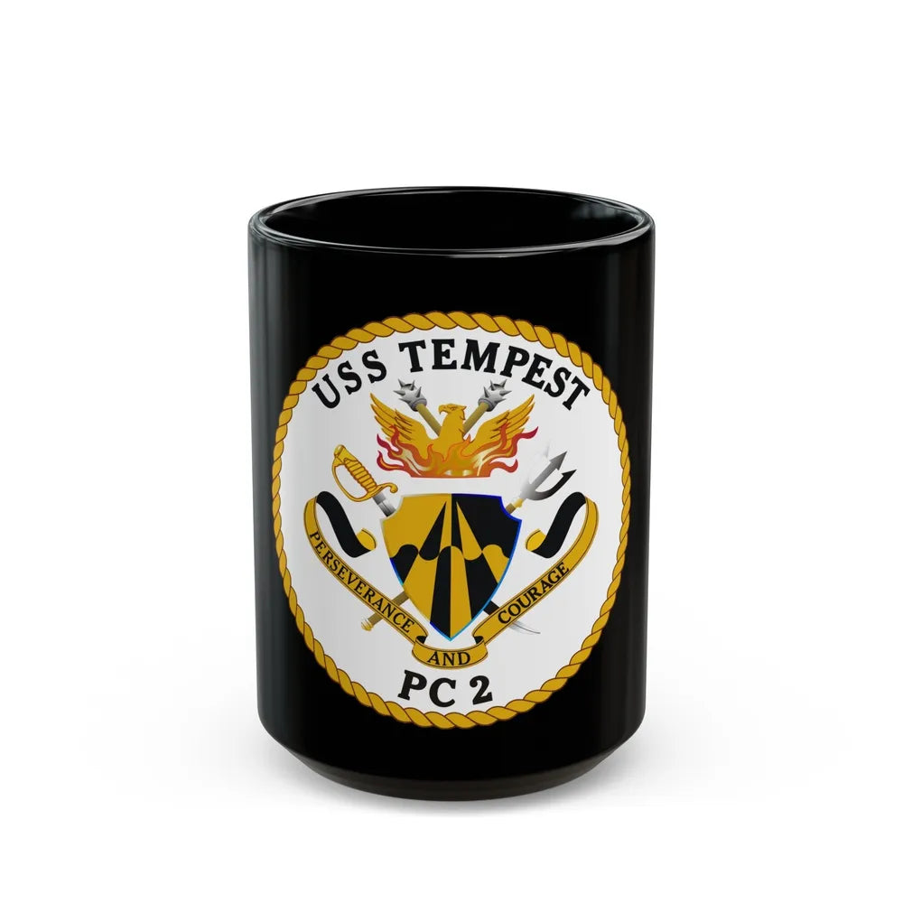 USS Tempest PC 2 (U.S. Navy) Black Coffee Mug-15oz-Go Mug Yourself