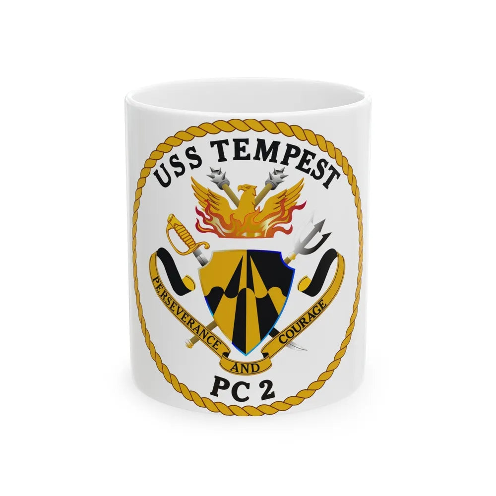 USS Tempest PC 2 (U.S. Navy) White Coffee Mug-11oz-Go Mug Yourself