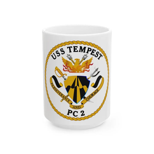 USS Tempest PC 2 (U.S. Navy) White Coffee Mug-15oz-Go Mug Yourself