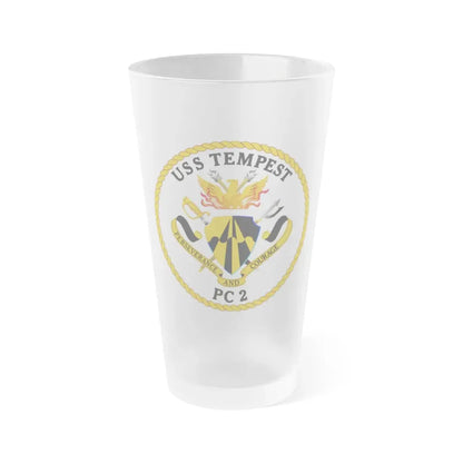 USS Tempest PC 2 (U.S. Navy) Frosted Pint Glass 16oz Default Title - Go Mug Yourself