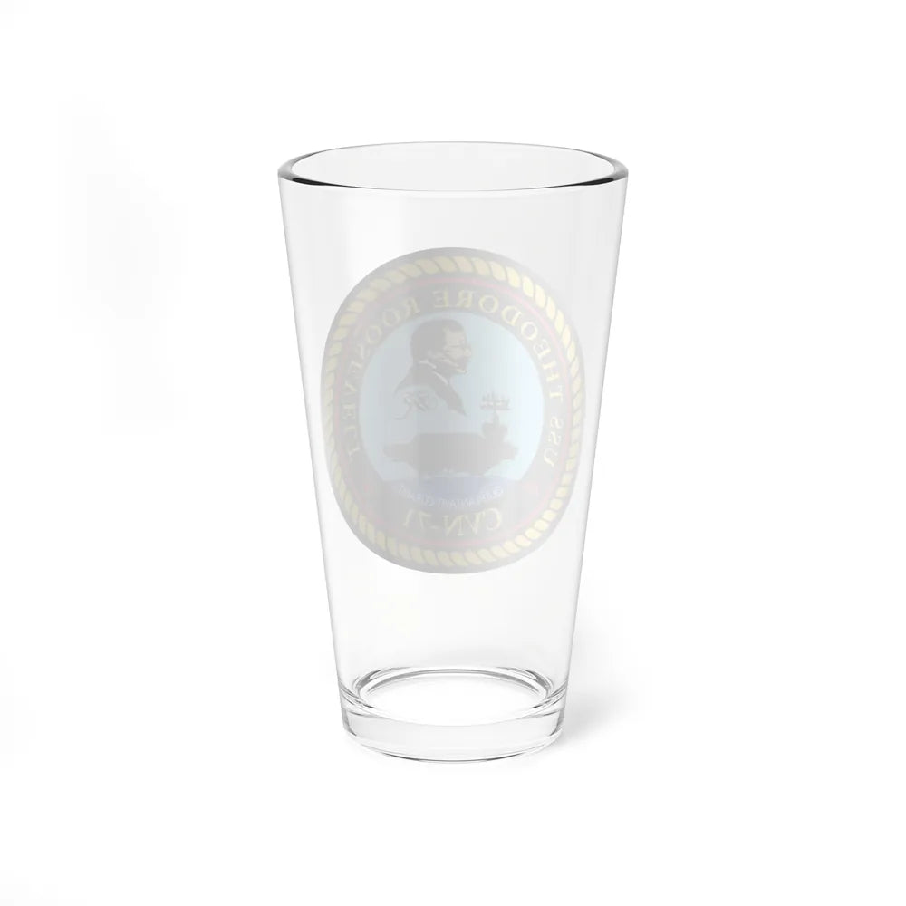 USS Theodore Roosevelt (U.S. Navy) Pint Glass 16oz-Go Mug Yourself