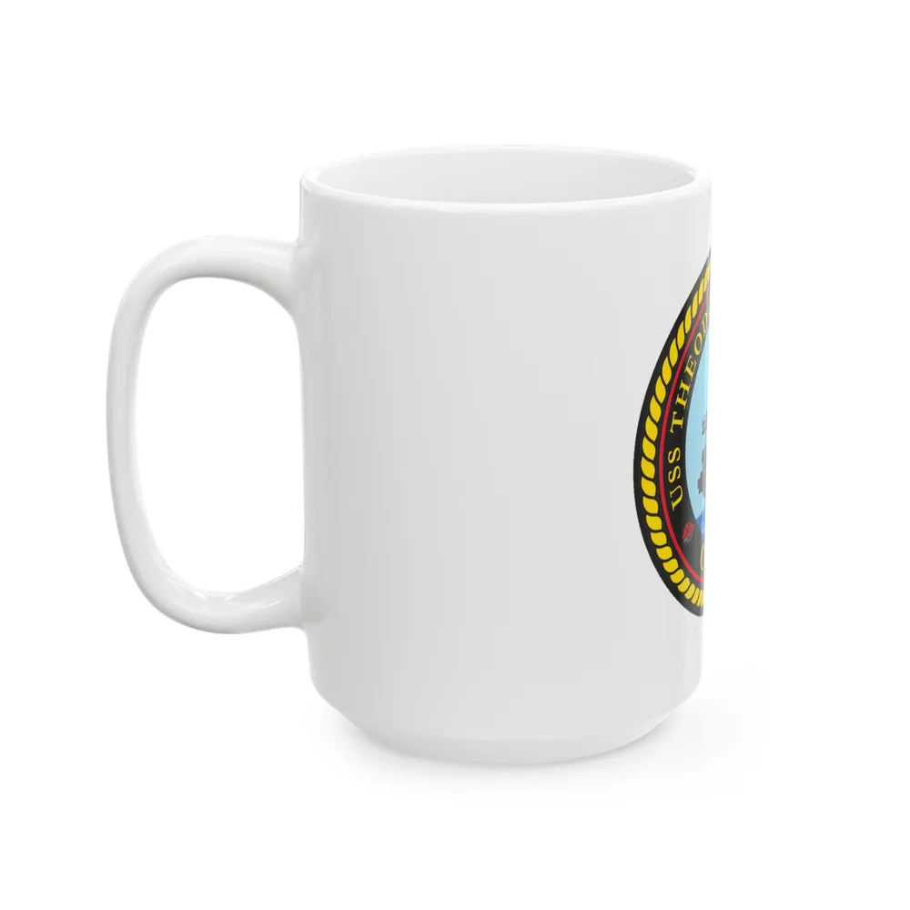 USS Theodore Roosevelt (U.S. Navy) White Coffee Mug-Go Mug Yourself