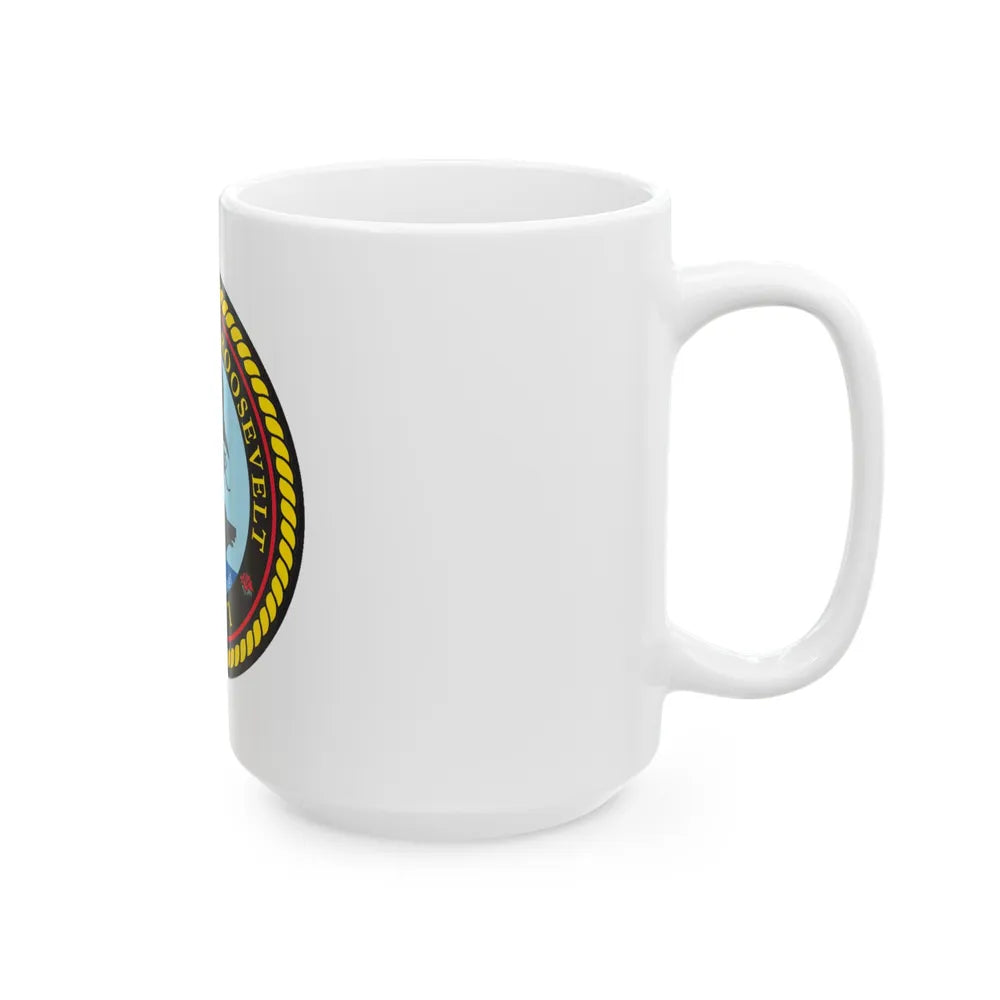 USS Theodore Roosevelt (U.S. Navy) White Coffee Mug-Go Mug Yourself