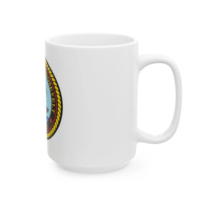 USS Theodore Roosevelt (U.S. Navy) White Coffee Mug-Go Mug Yourself