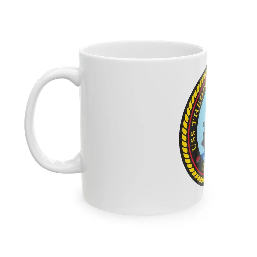 USS Theodore Roosevelt (U.S. Navy) White Coffee Mug-Go Mug Yourself