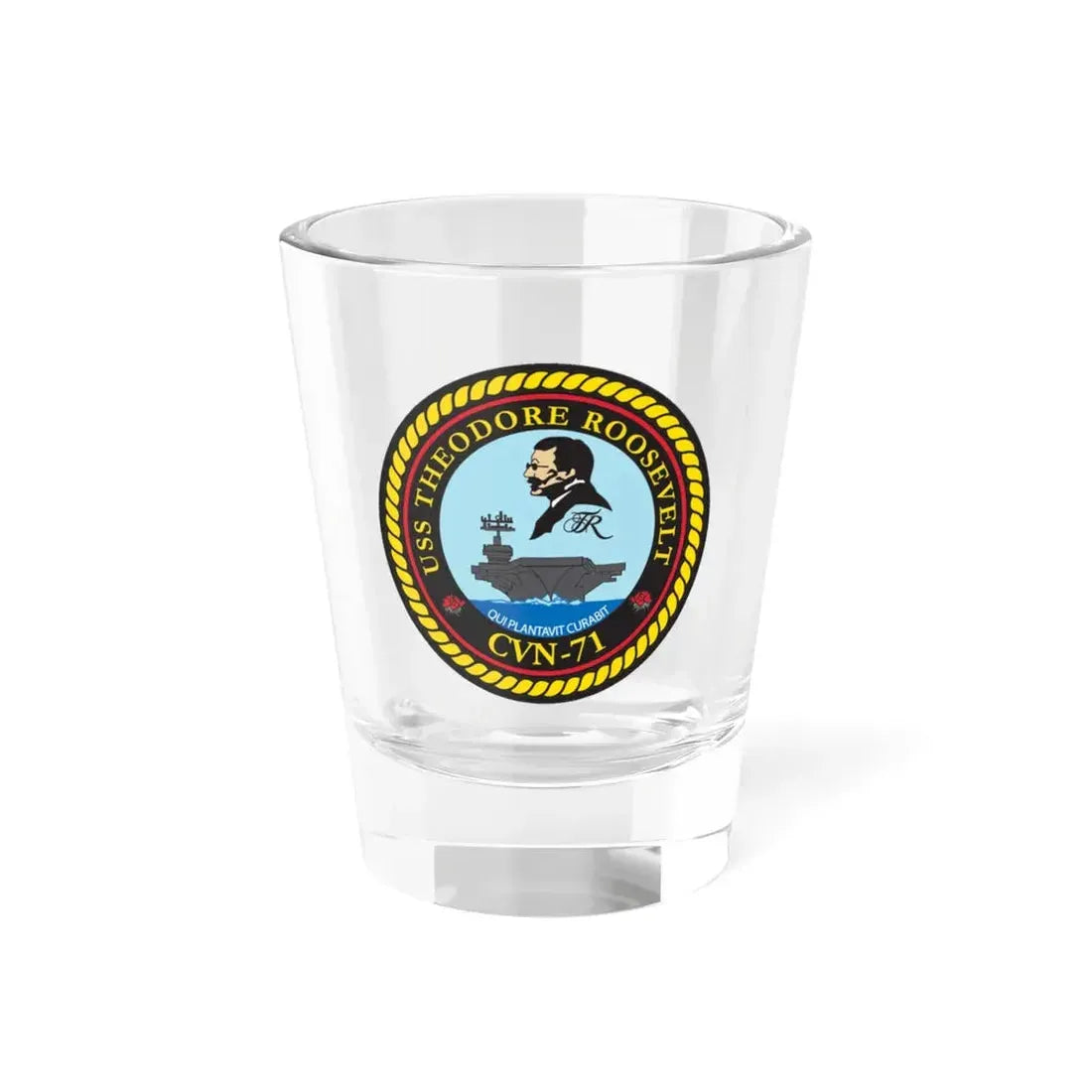 USS Theodore Roosevelt (U.S. Navy) Shot Glass 1.5oz 1.5oz - Go Mug Yourself