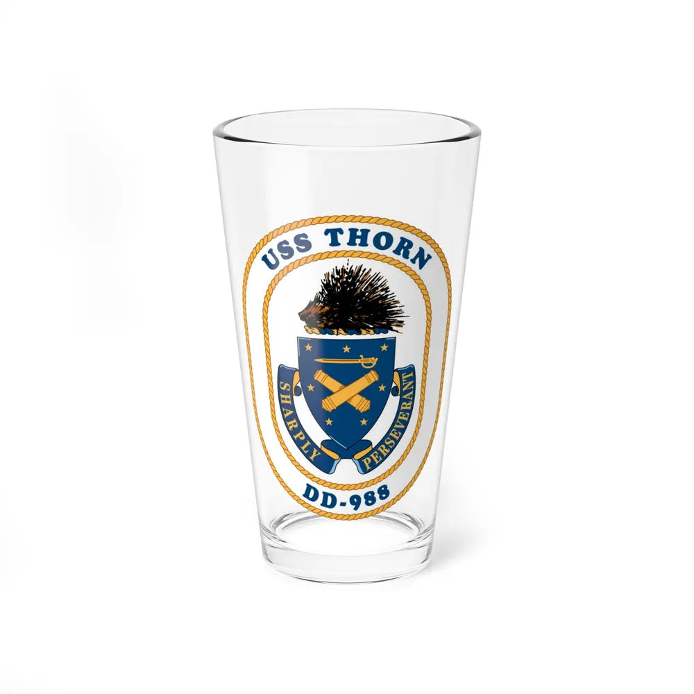 USS Thorn DD 988 v2 (U.S. Navy) Pint Glass 16oz-16oz-Go Mug Yourself