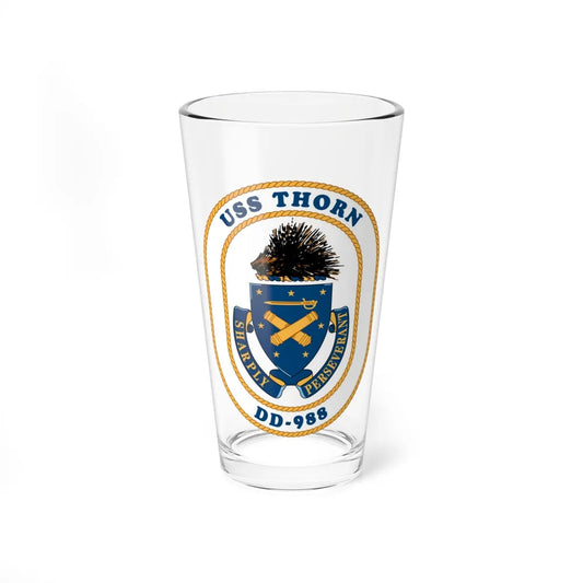 USS Thorn DD 988 v2 (U.S. Navy) Pint Glass 16oz-16oz-Go Mug Yourself