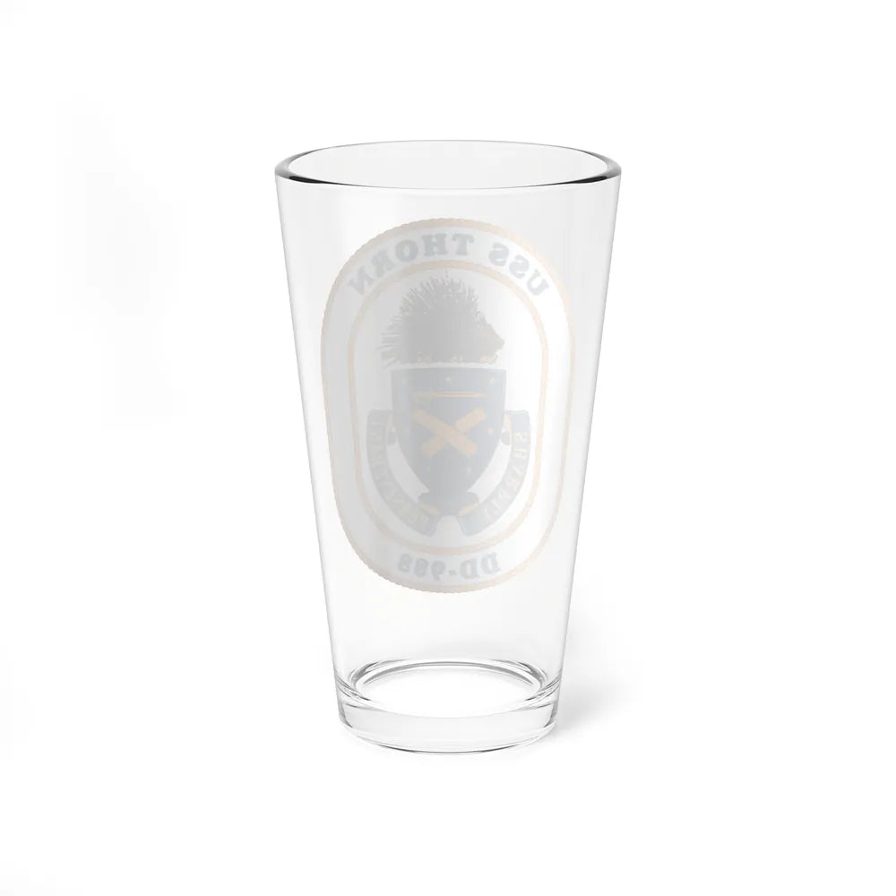 USS Thorn DD 988 v2 (U.S. Navy) Pint Glass 16oz-Go Mug Yourself