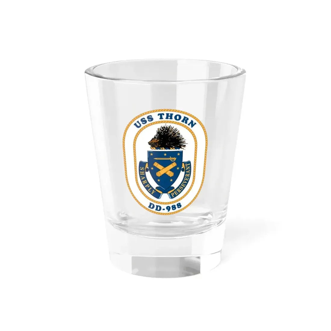 USS Thorn DD 988 v2 (U.S. Navy) Shot Glass 1.5oz 1.5oz - Go Mug Yourself