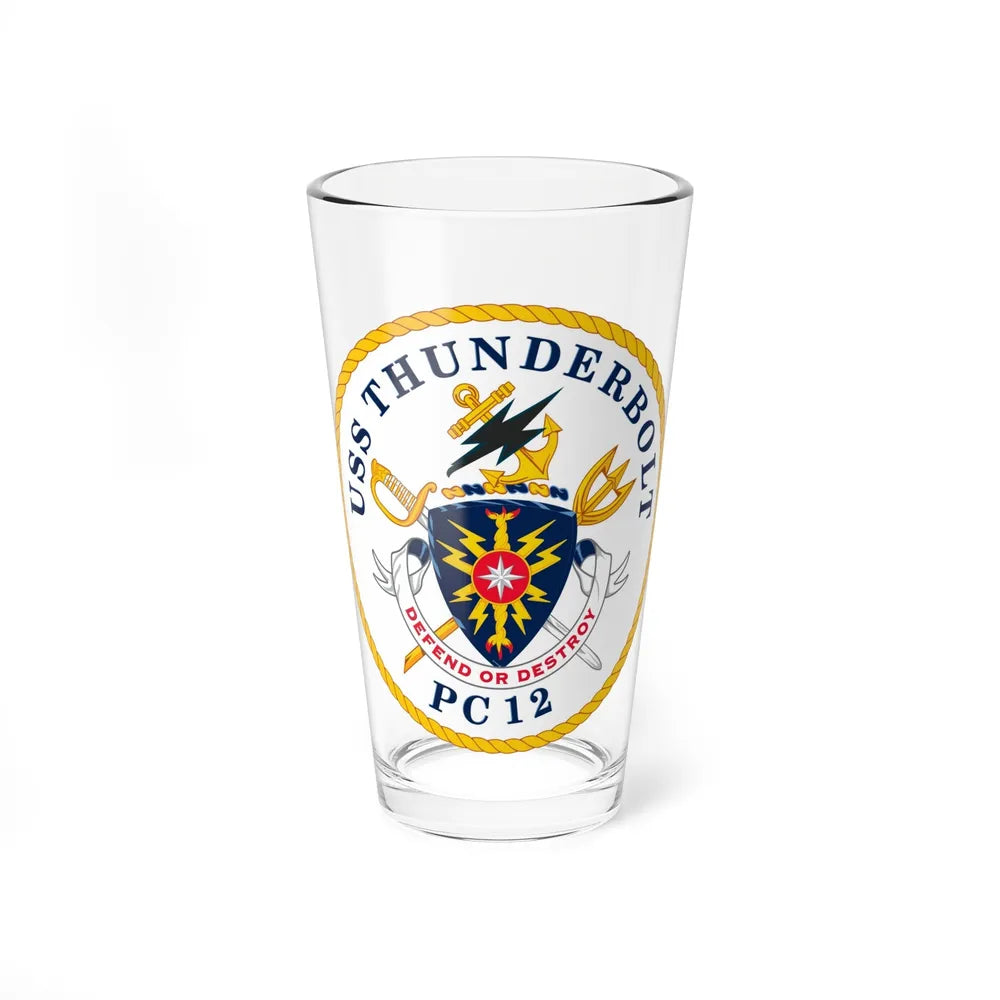 USS Thunderbolt PC 12 (U.S. Navy) Pint Glass 16oz-16oz-Go Mug Yourself