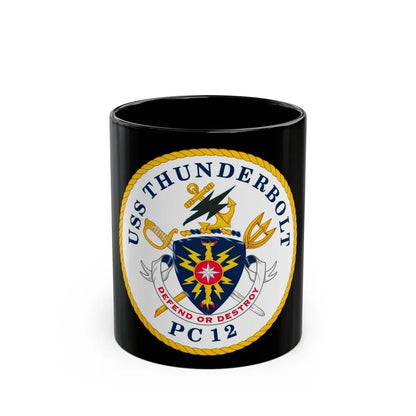 USS Thunderbolt PC 12 (U.S. Navy) Black Coffee Mug 11oz - Go Mug Yourself