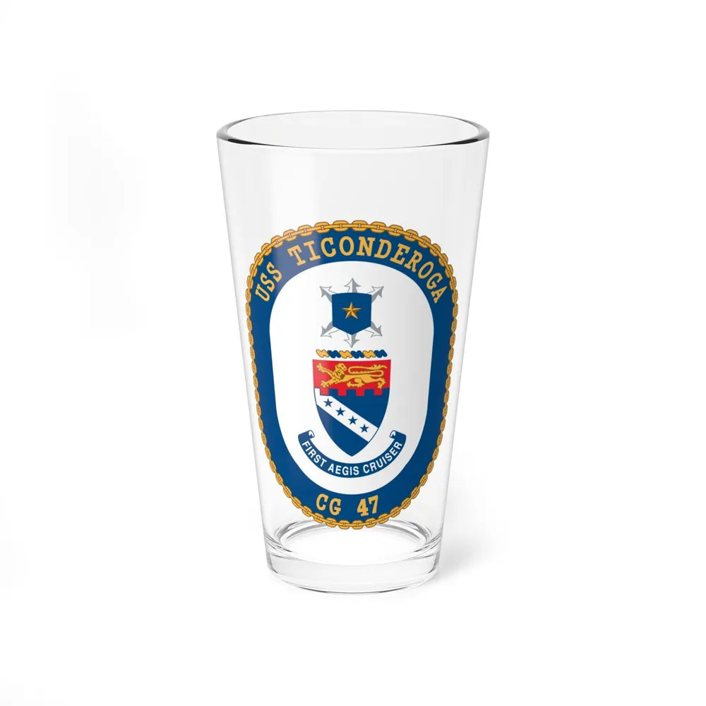 USS Ticonderoga (U.S. Navy) Pint Glass 16oz-16oz-Go Mug Yourself