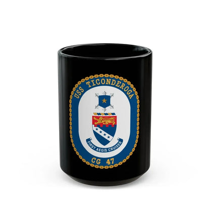 USS Ticonderoga (U.S. Navy) Black Coffee Mug 15oz - Go Mug Yourself