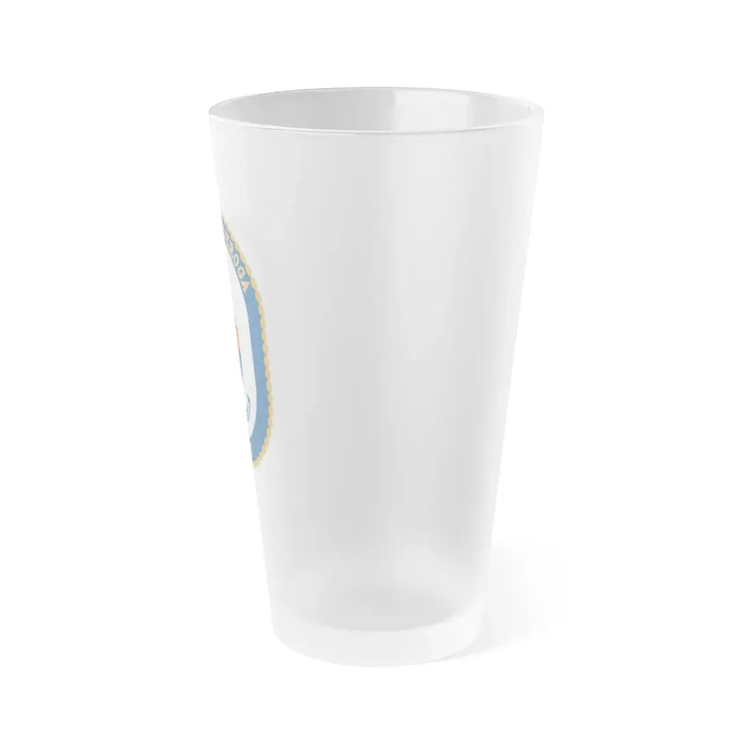 USS Ticonderoga (U.S. Navy) Frosted Pint Glass 16oz - Go Mug Yourself