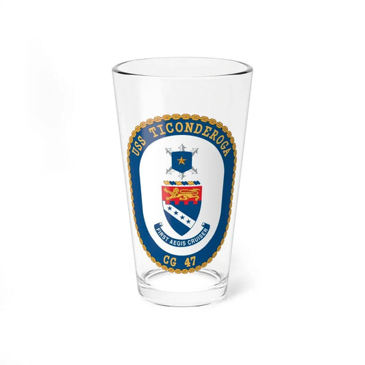 USS Ticonderoga (U.S. Navy) Pint Glass 16oz 16oz - Go Mug Yourself