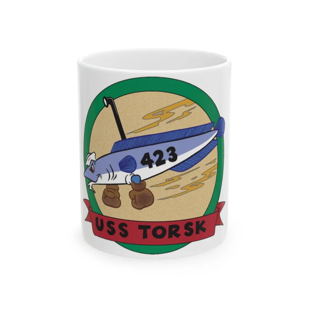 USS TORSK SS 423 (U.S. Navy) White Coffee Mug-11oz-Go Mug Yourself