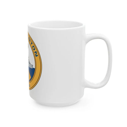 USS Trenton LPD 14 (U.S. Navy) White Coffee Mug-Go Mug Yourself