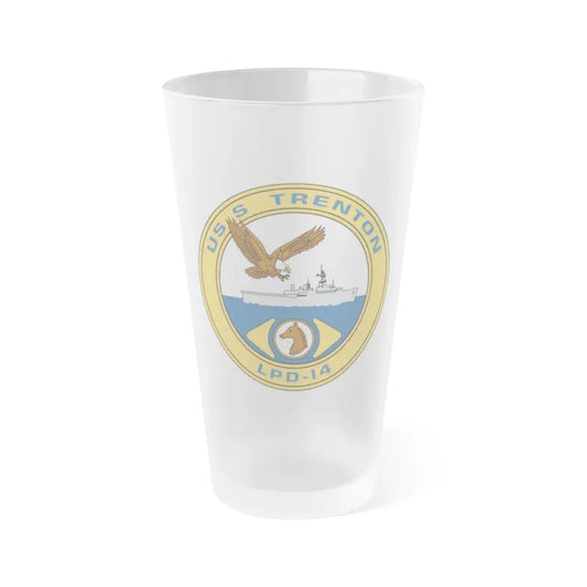 USS Trenton LPD 14 (U.S. Navy) Frosted Pint Glass 16oz Default Title - Go Mug Yourself