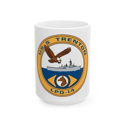 USS Trenton LPD 14 (U.S. Navy) White Coffee Mug 15oz - Go Mug Yourself