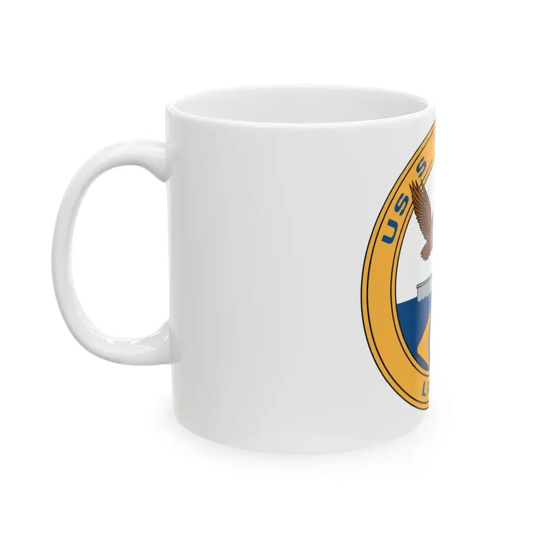 USS Trenton LPD 14 (U.S. Navy) White Coffee Mug - Go Mug Yourself