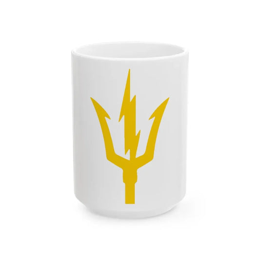 USS TRIPOLI TRIDENT (U.S. Navy) White Coffee Mug 15oz - Go Mug Yourself