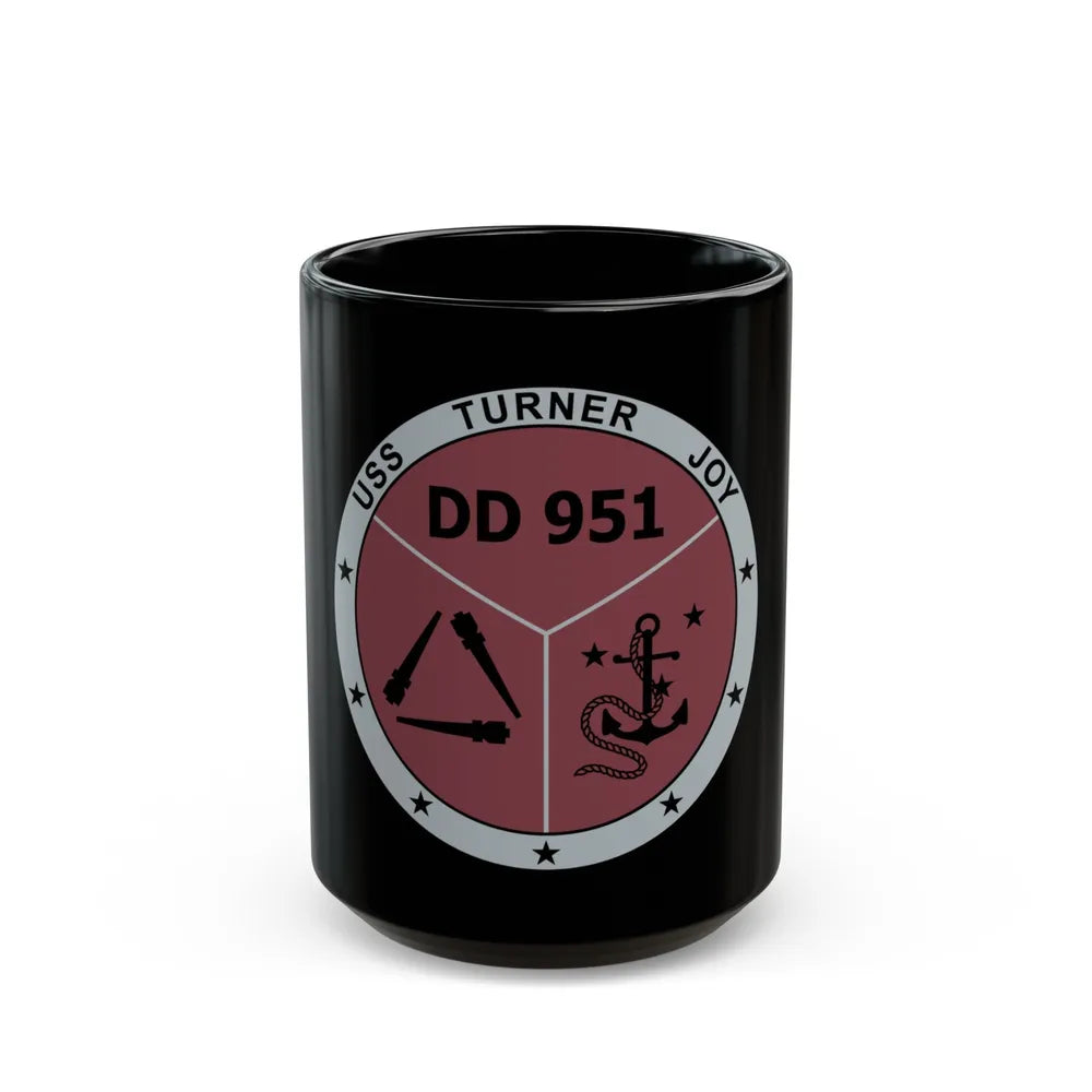 USS Turner Joy DD951 (U.S. Navy) Black Coffee Mug-15oz-Go Mug Yourself