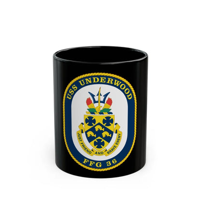 USS Underwood FFG 36 v2 (U.S. Navy) Black Coffee Mug-11oz-Go Mug Yourself