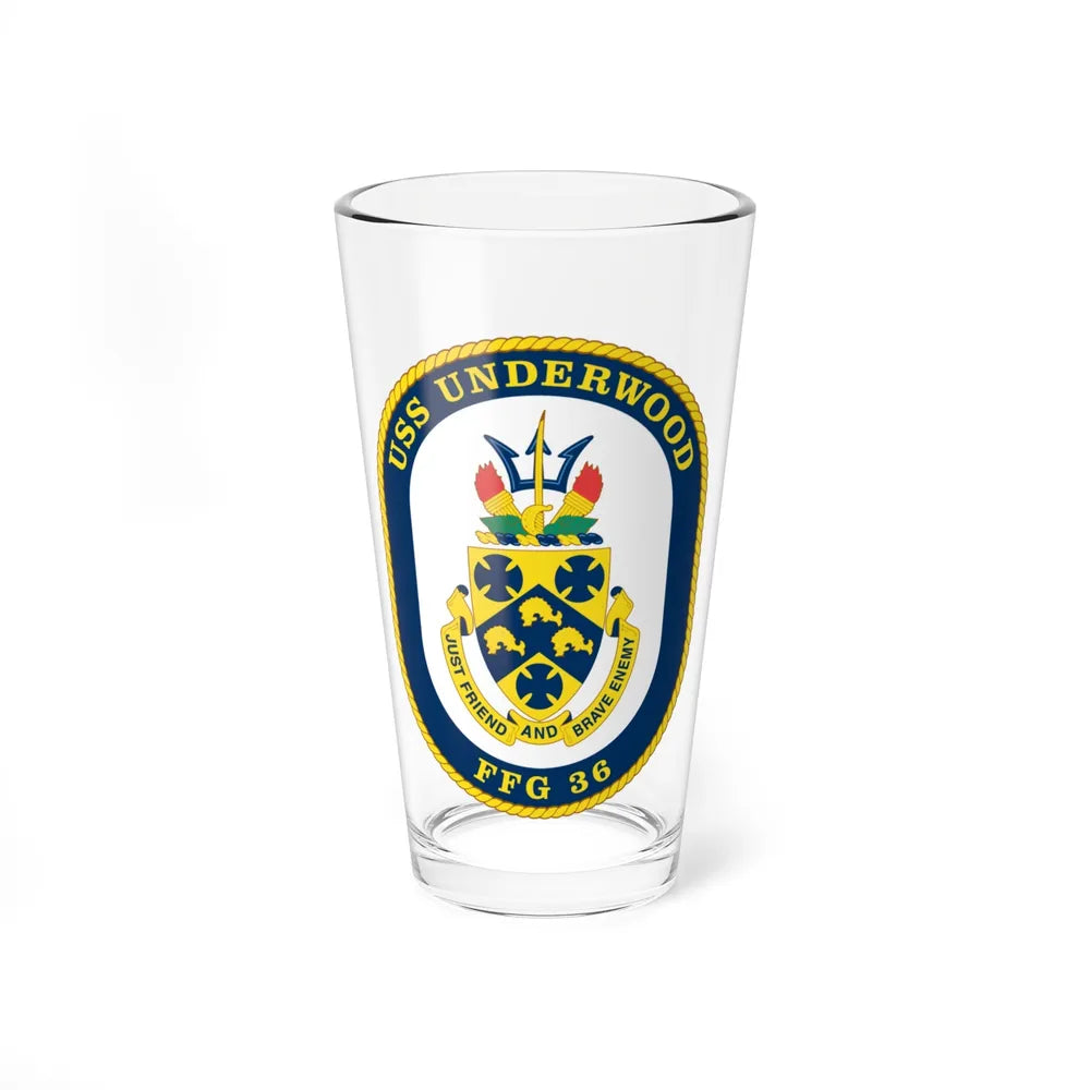 USS Underwood FFG 36 v2 (U.S. Navy) Pint Glass 16oz-16oz-Go Mug Yourself