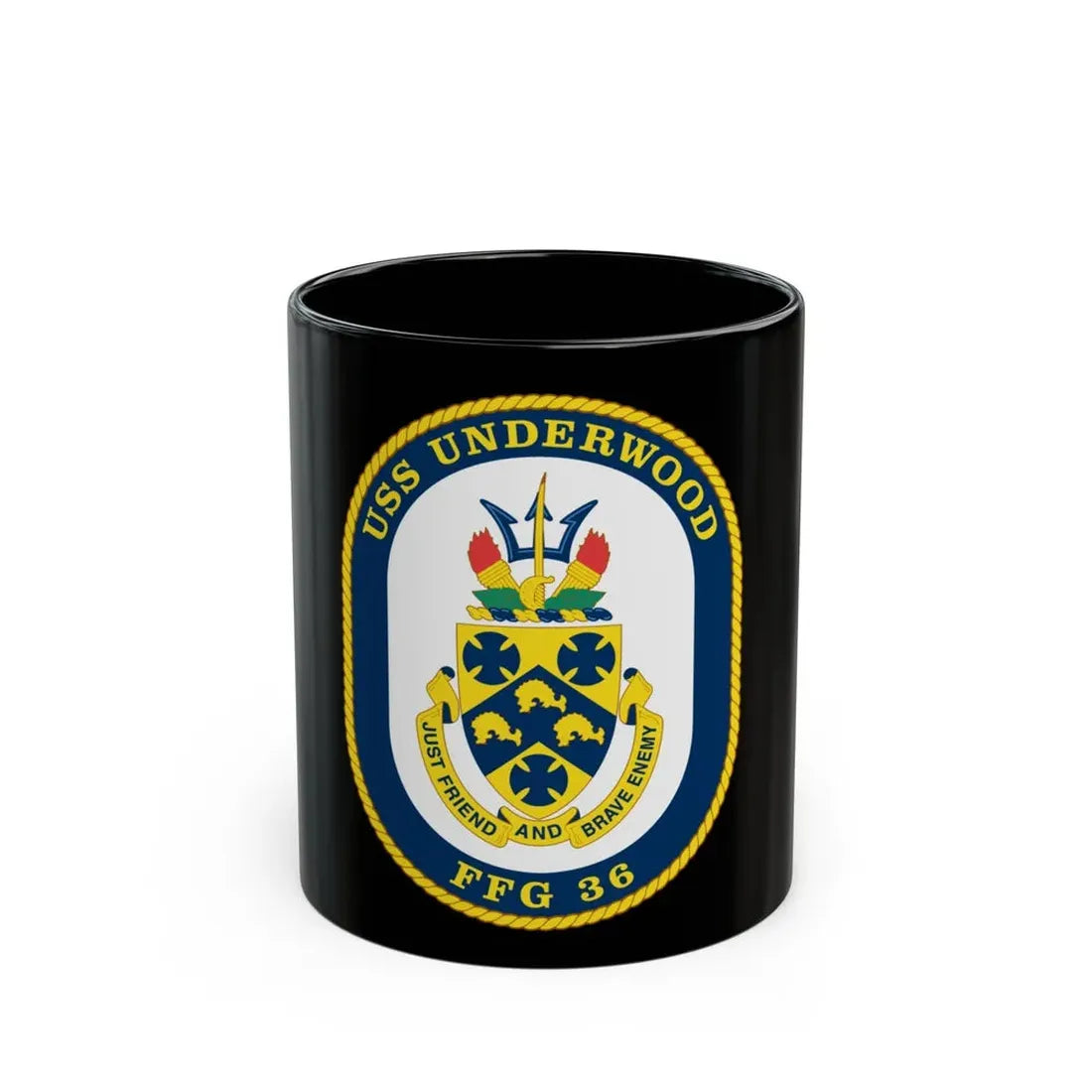 USS Underwood FFG 36 v2 (U.S. Navy) Black Coffee Mug 11oz - Go Mug Yourself