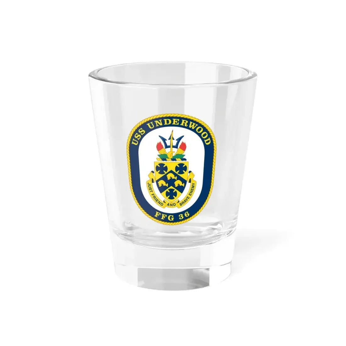 USS Underwood FFG 36 v2 (U.S. Navy) Shot Glass 1.5oz 1.5oz - Go Mug Yourself