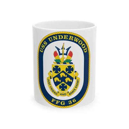 USS Underwood FFG 36 v2 (U.S. Navy) White Coffee Mug 11oz - Go Mug Yourself