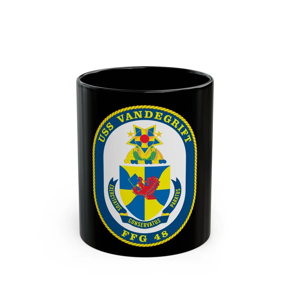 USS Vandegrift FFG 48 v2 (U.S. Navy) Black Coffee Mug-11oz-Go Mug Yourself