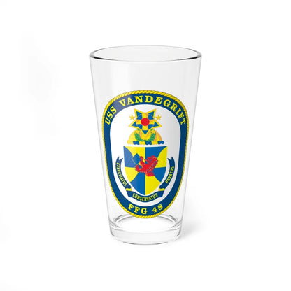 USS Vandegrift FFG 48 v2 (U.S. Navy) Pint Glass 16oz-16oz-Go Mug Yourself