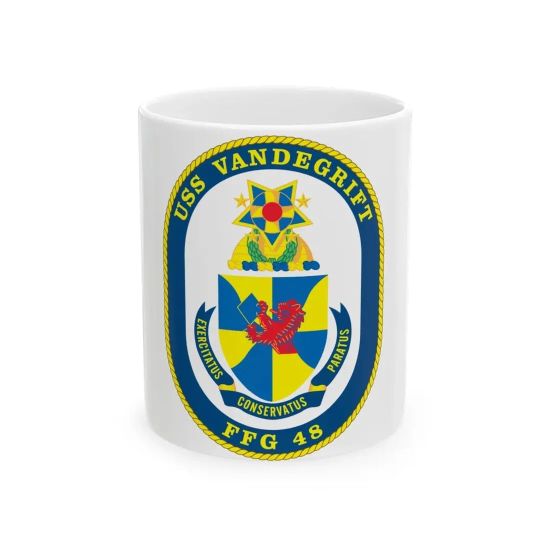 USS Vandegrift FFG 48 v2 (U.S. Navy) White Coffee Mug 11oz - Go Mug Yourself