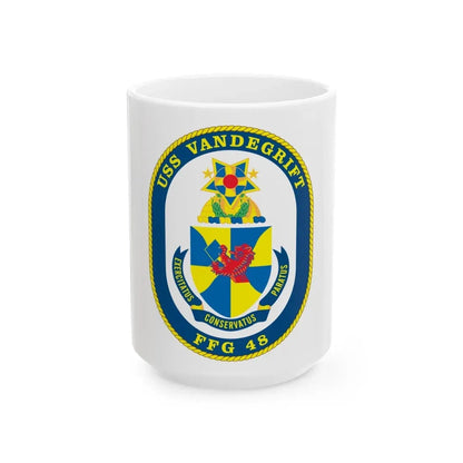 USS Vandegrift FFG 48 v2 (U.S. Navy) White Coffee Mug 15oz - Go Mug Yourself