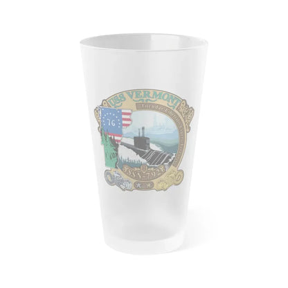 USS Vermont SSN 792 (U.S. Navy) Frosted Pint Glass 16oz Default Title - Go Mug Yourself