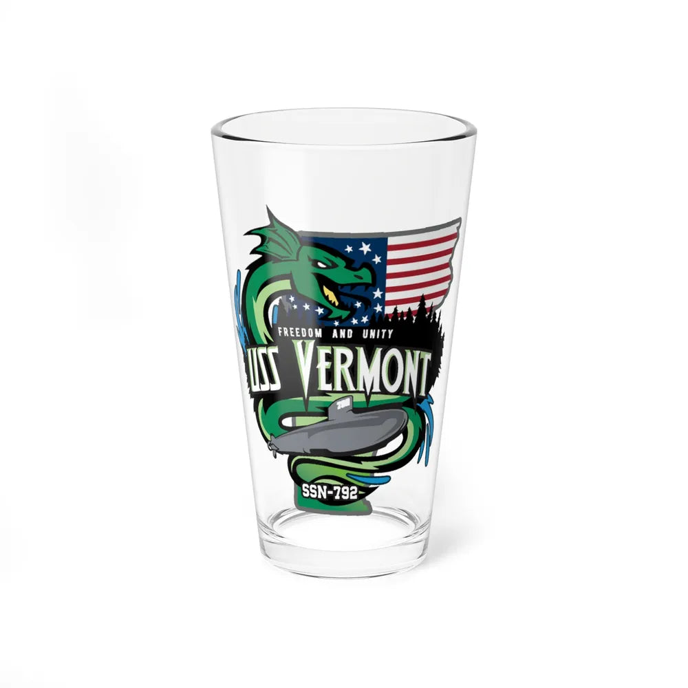 USS Vermont SSN 7921 (U.S. Navy) Pint Glass 16oz-16oz-Go Mug Yourself