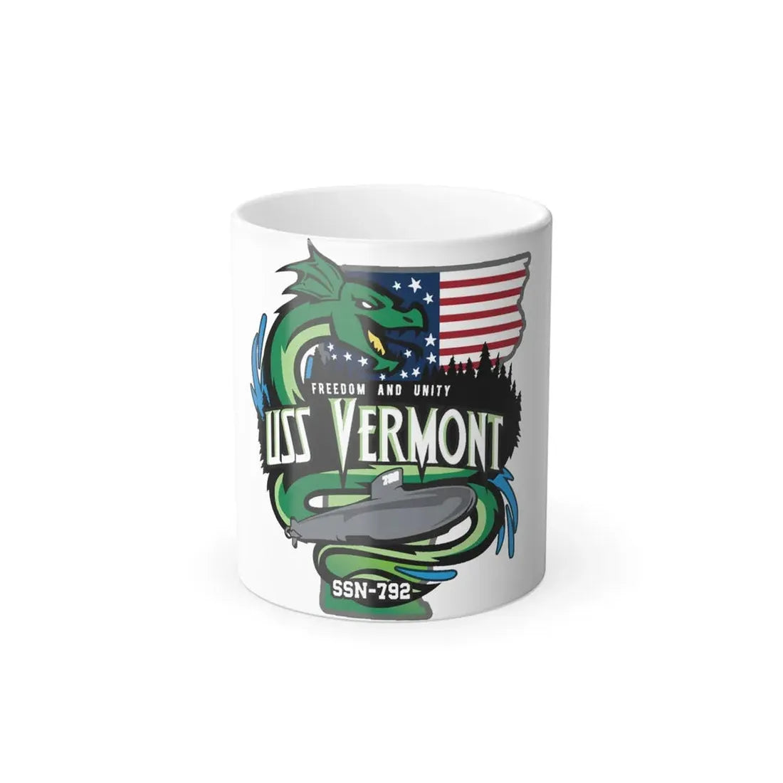 USS Vermont SSN 7921 (U.S. Navy) Color Changing Mug 11oz Default Title 11oz - Go Mug Yourself