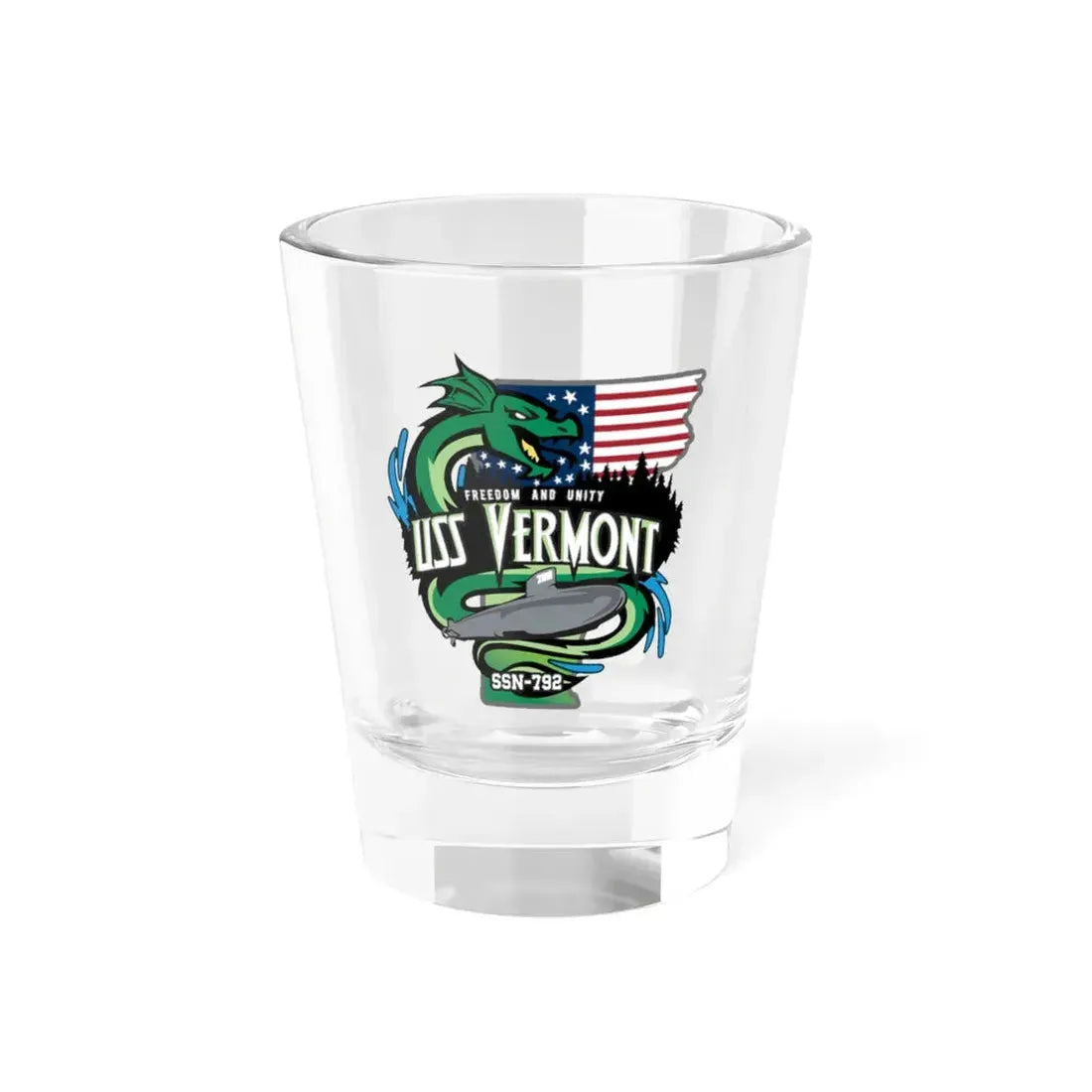 USS Vermont SSN 7921 (U.S. Navy) Shot Glass 1.5oz 1.5oz - Go Mug Yourself