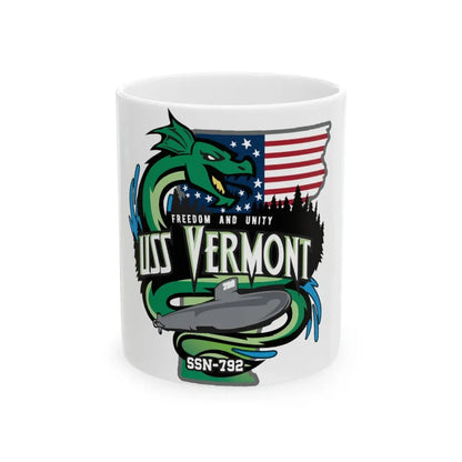USS Vermont SSN 7921 (U.S. Navy) White Coffee Mug 11oz - Go Mug Yourself